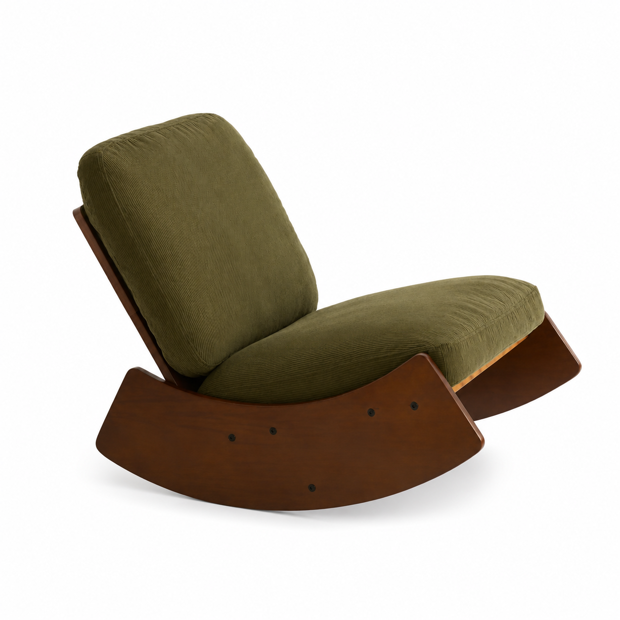 Rocking Chair KANO en velours côtelé – vue de face