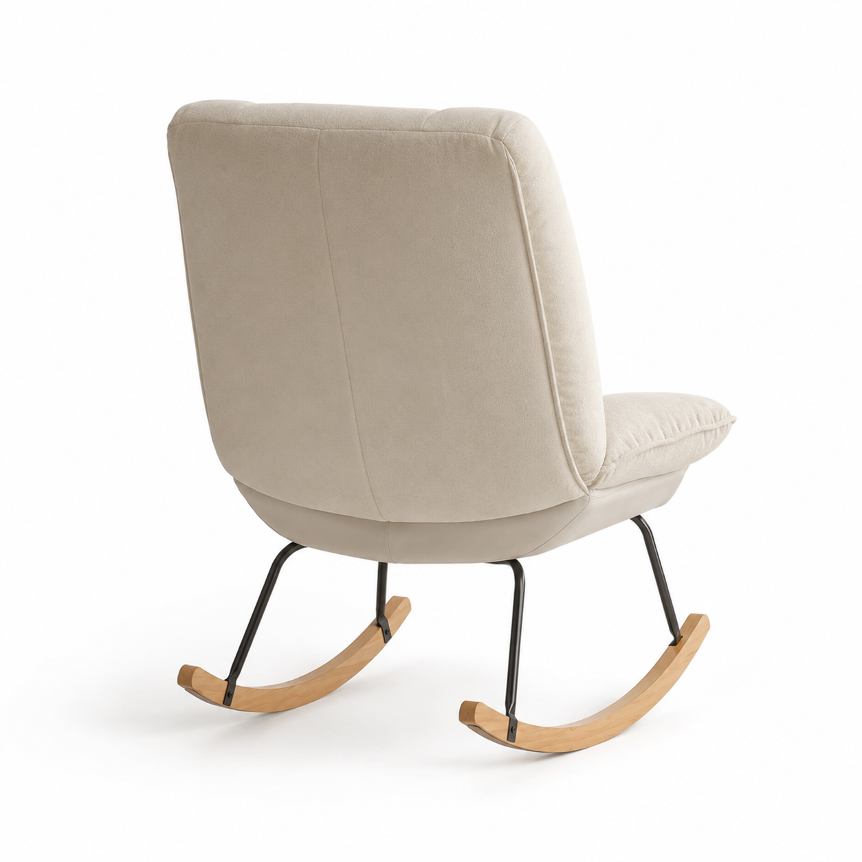 Rocking Chair LINO en tissu lin – détail de l'assise