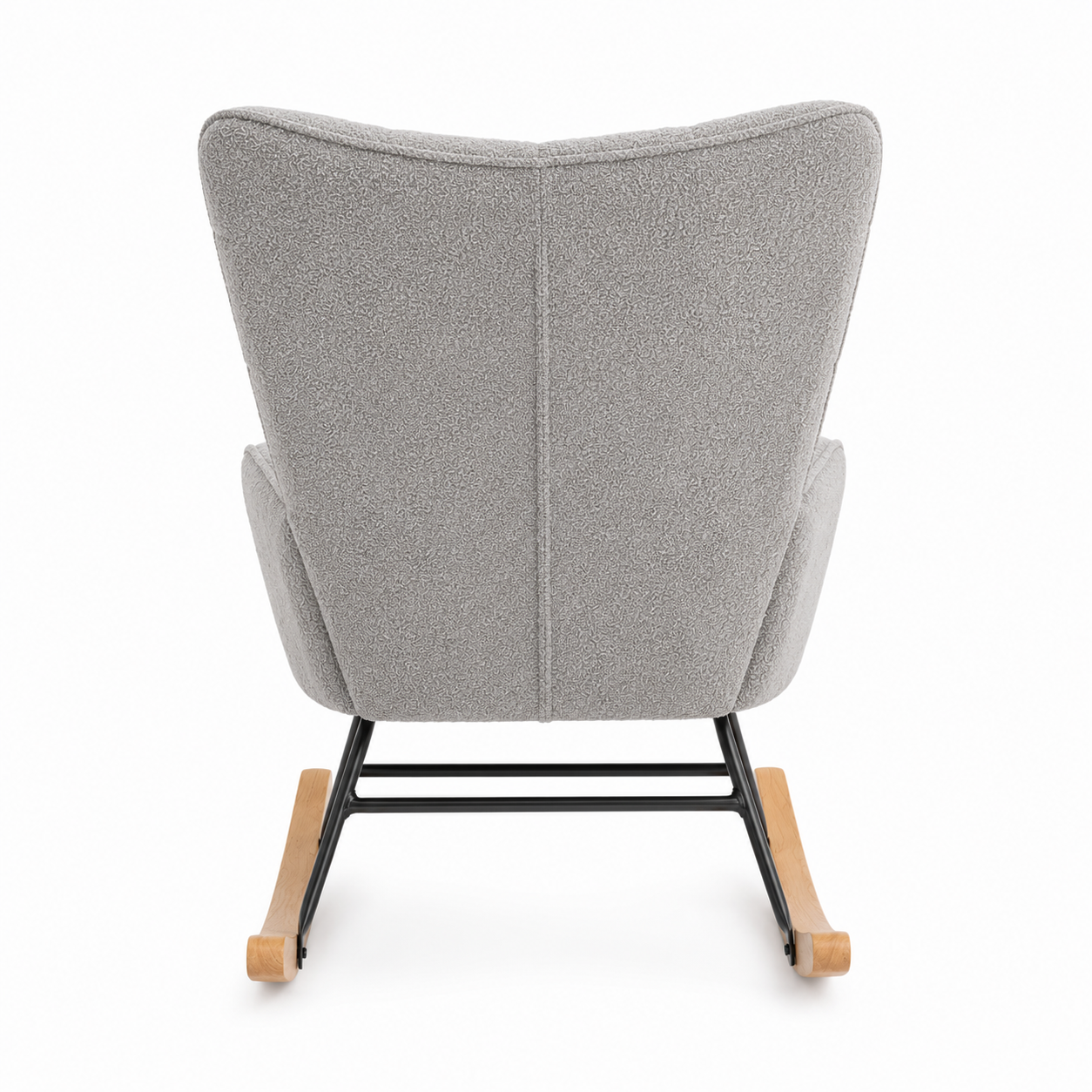 Rocking Chair NEVA en tissu teddy – détail de l'assise