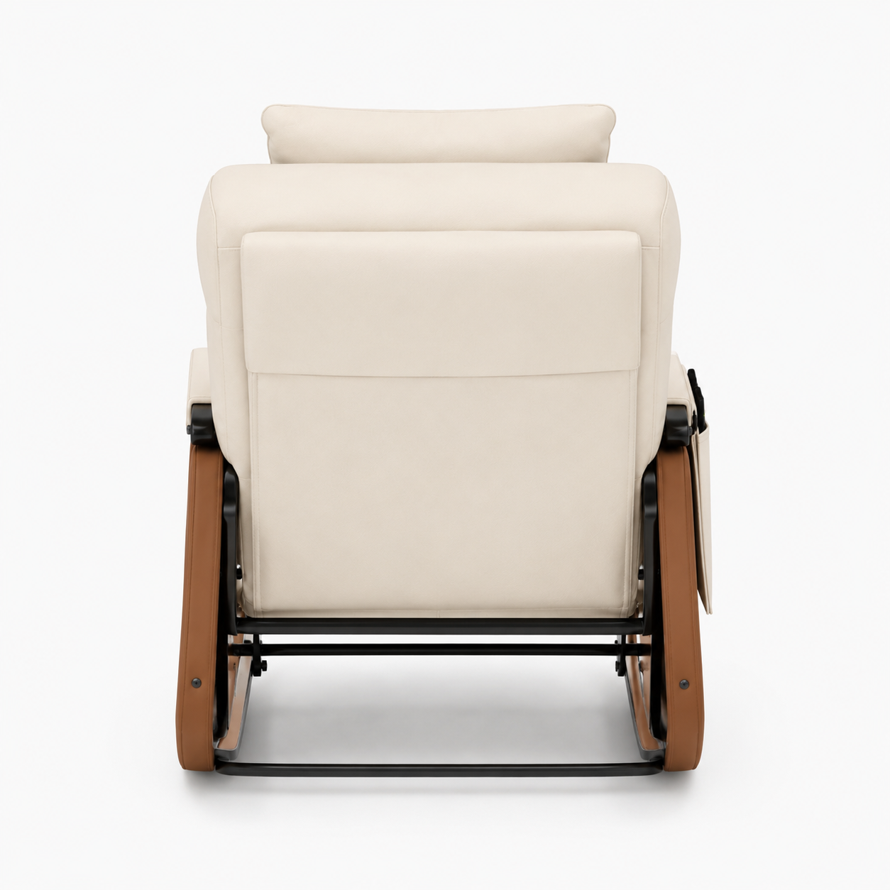Rocking Chair OSLO en cuir synthétique – détail de l'assise