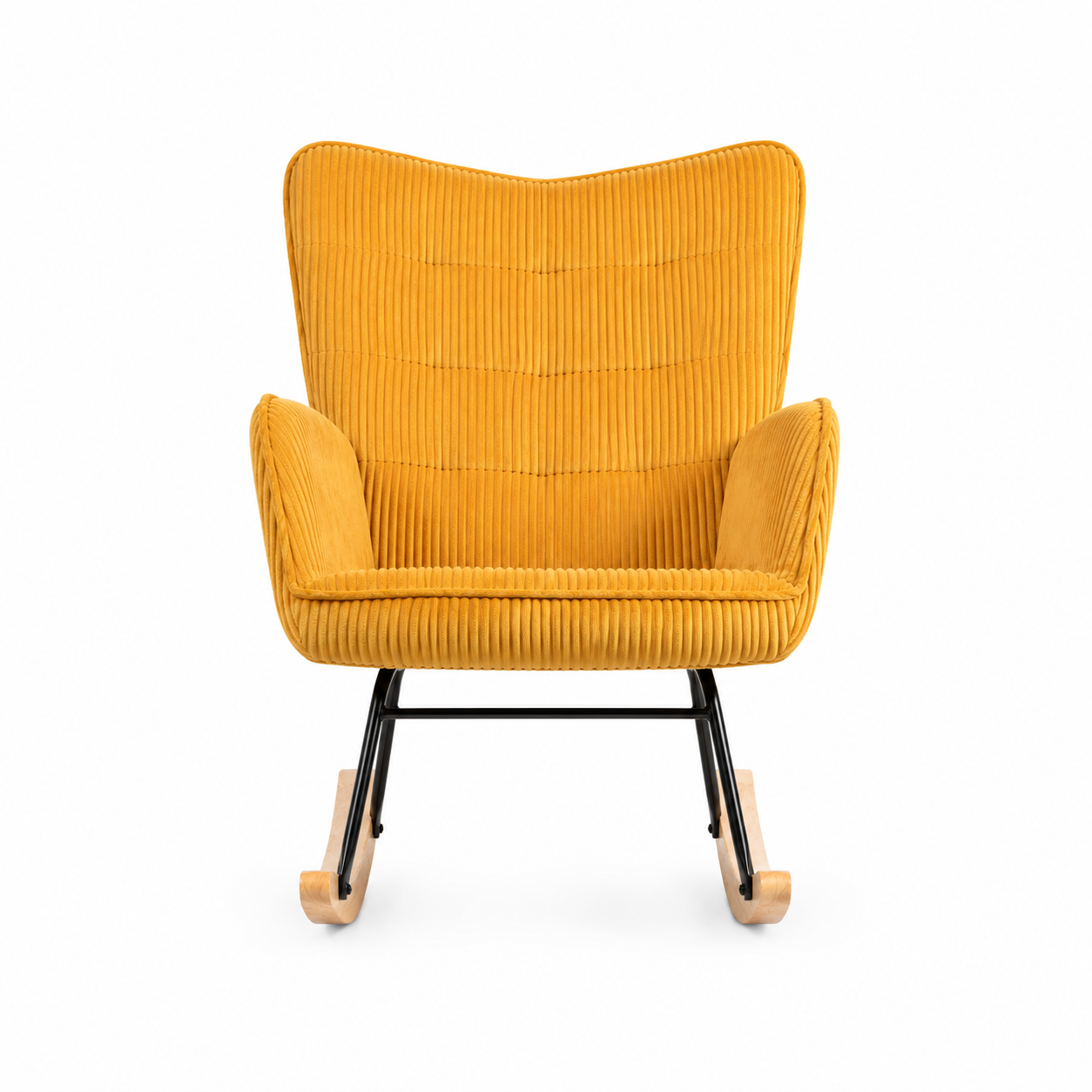 Rocking Chair SOLO en velours côtelé – vue de profil