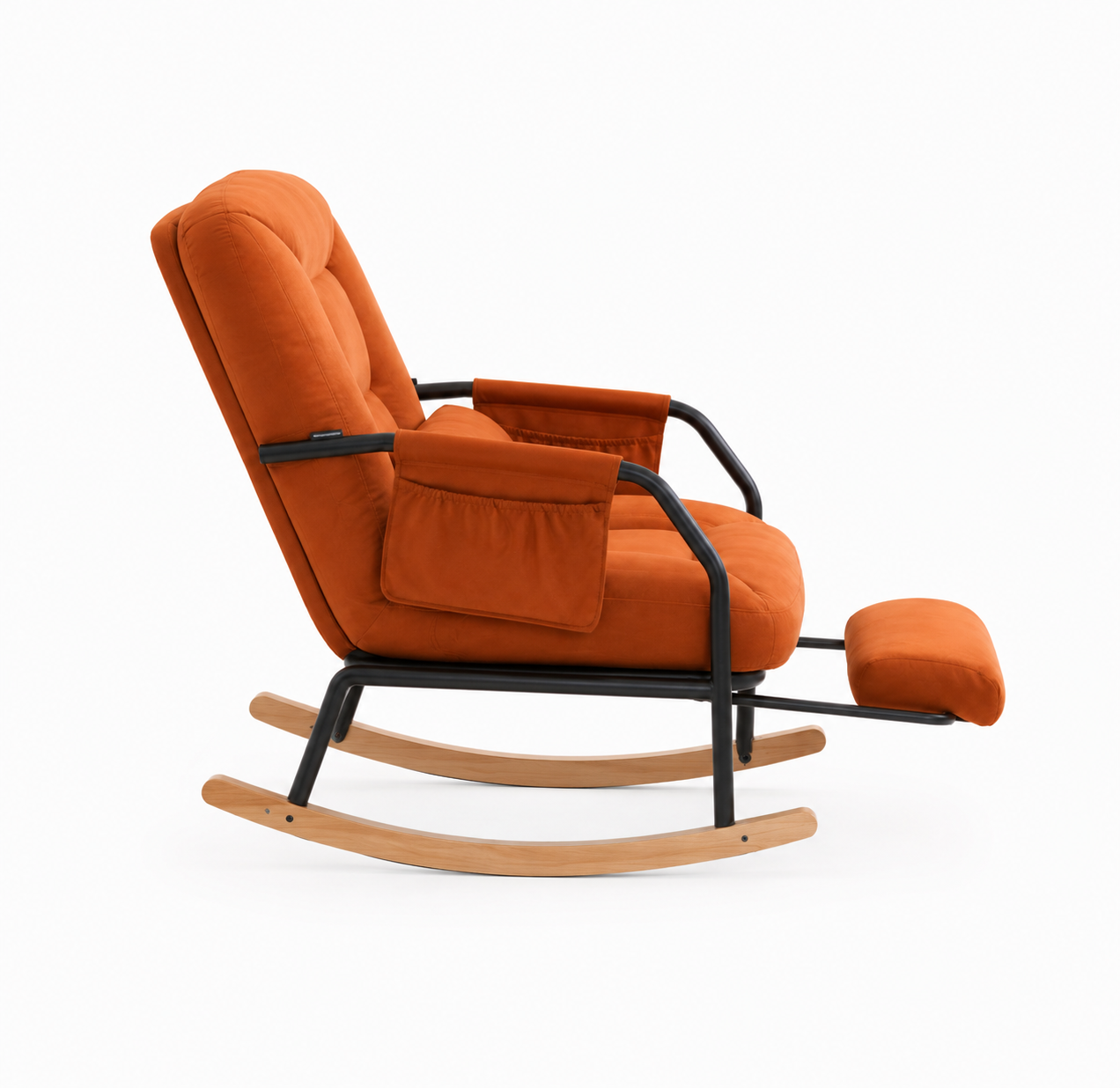 Rocking Chair TORO en velours côtelé – vue arrière