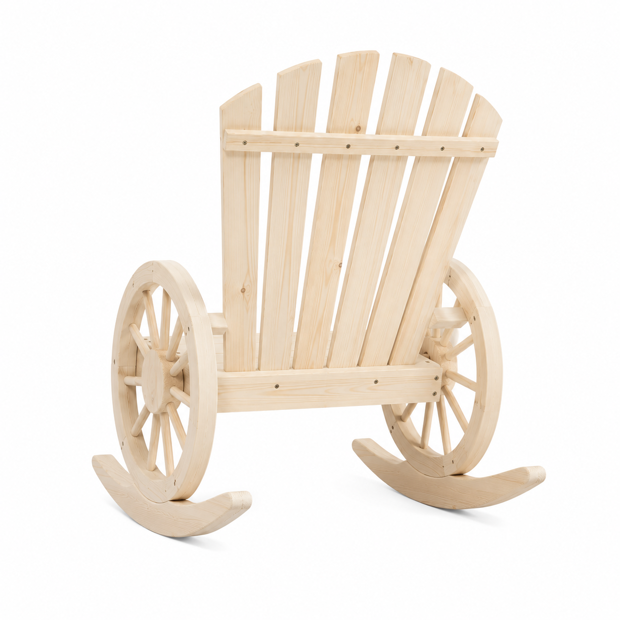 Rocking Chair WOODY en bois de sapin – vue arrière