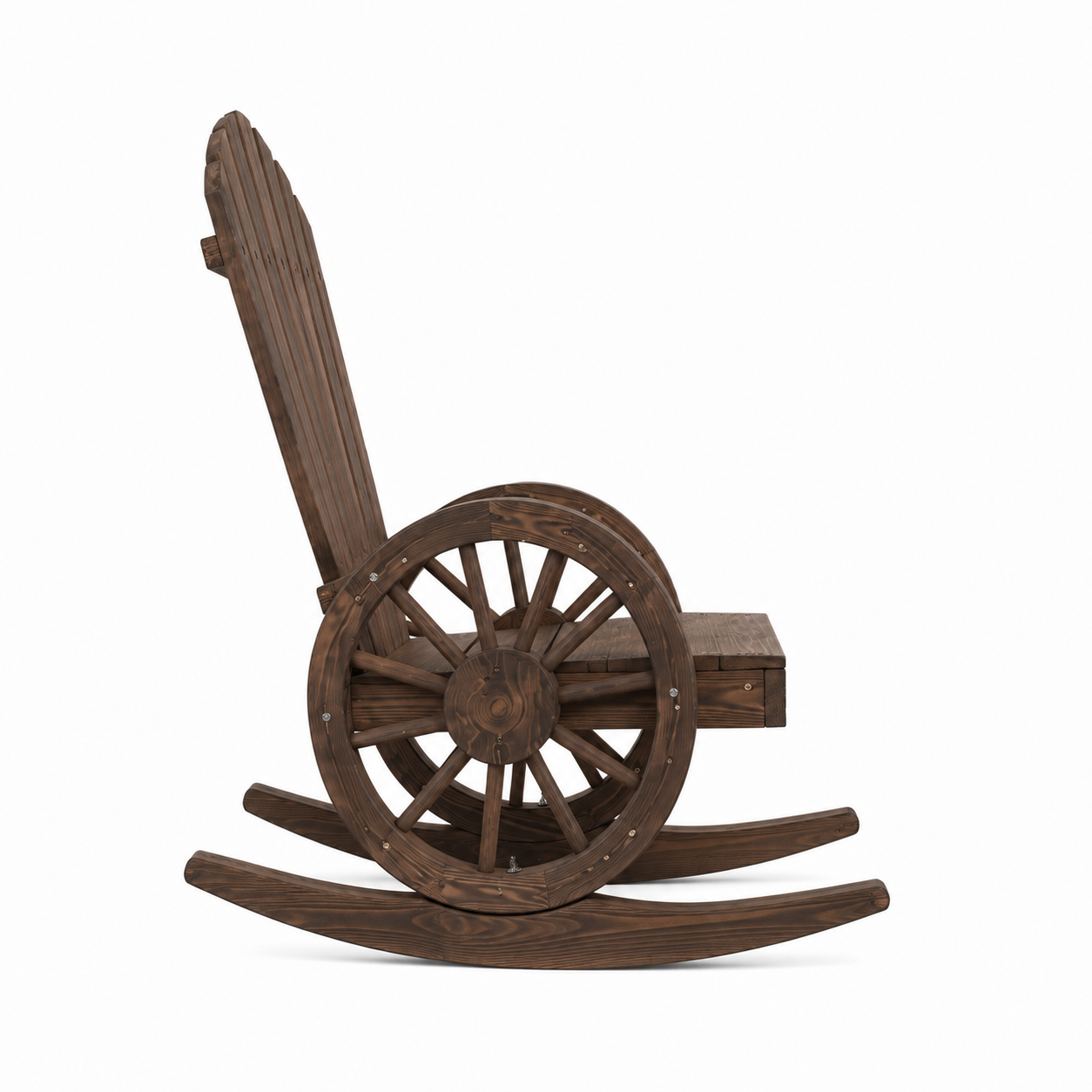 Rocking Chair WOODY en bois de sapin – détail de la structure