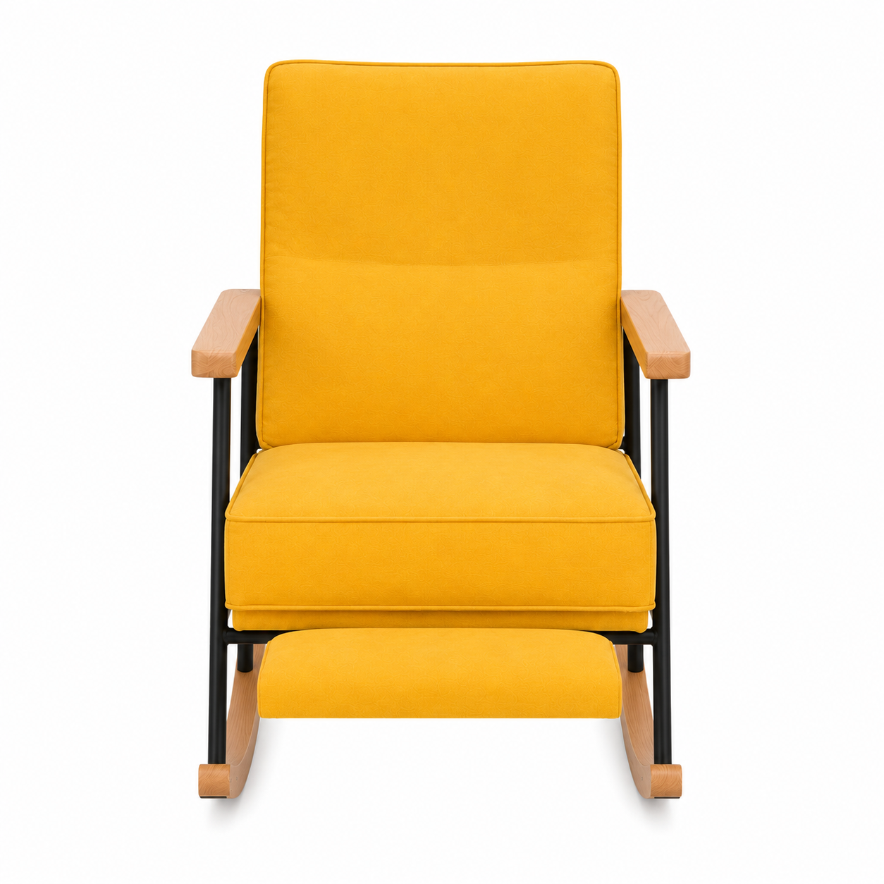 Rocking Chair YELO en coton-lin – vue de profil